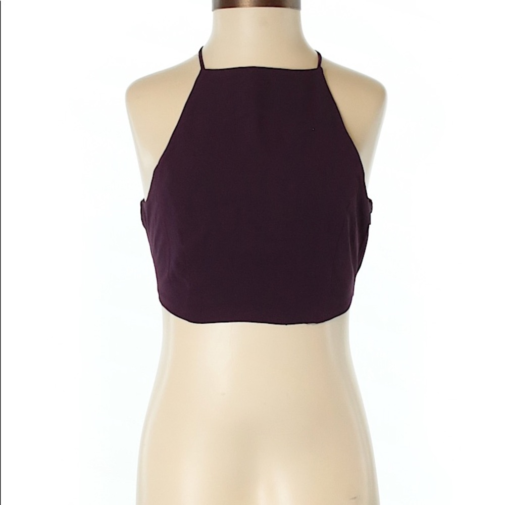 Burgundy Dressy Crop Top